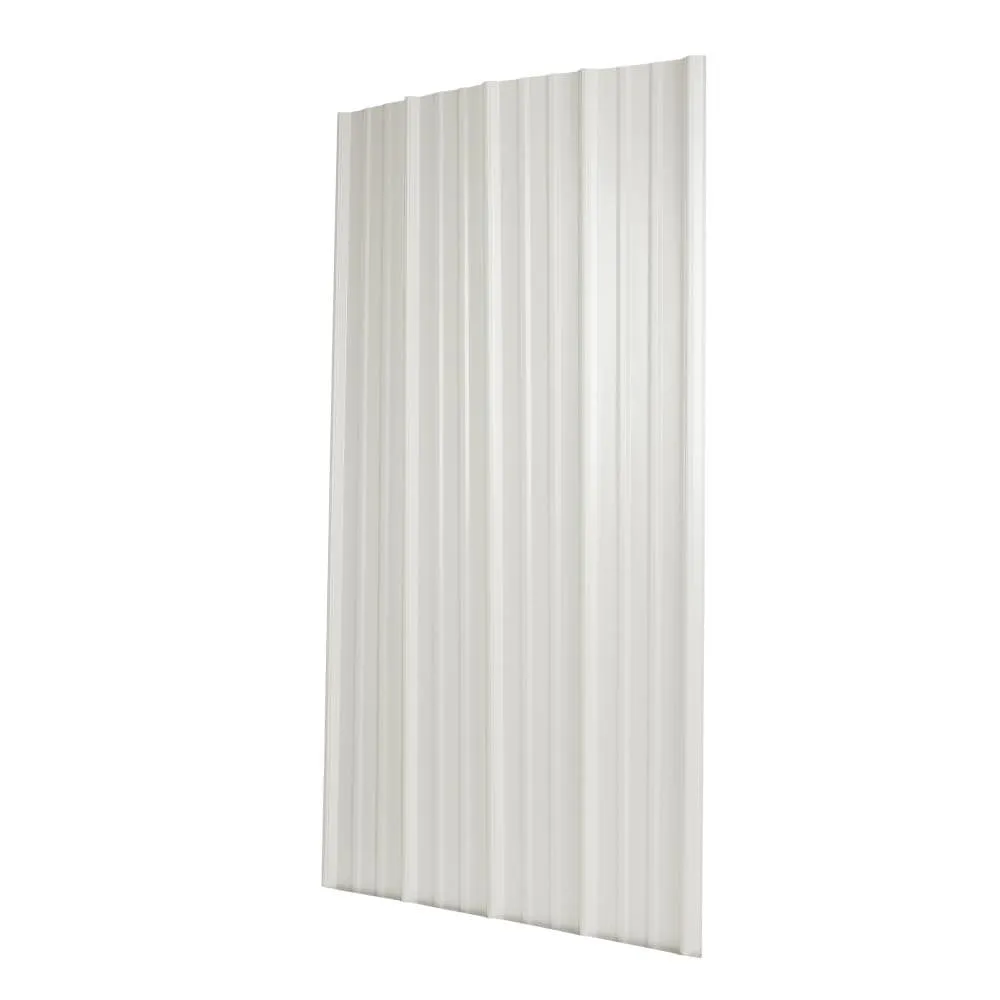 Metal Sales Classic Rib 3-ft x 12-ft Ribbed White Steel Roof Panel, photo 2 of 2