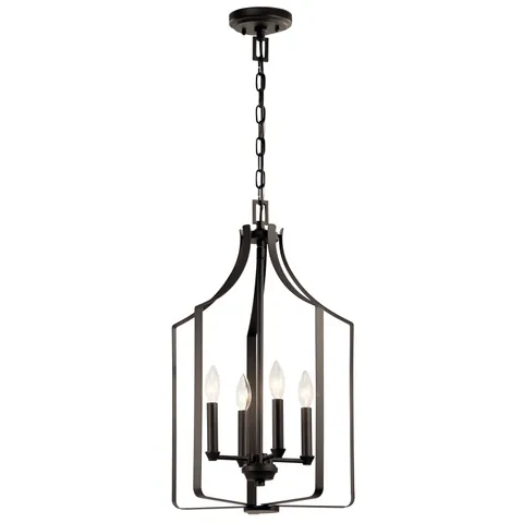 Morrigan 4-Light Bronze Cage Chandelier