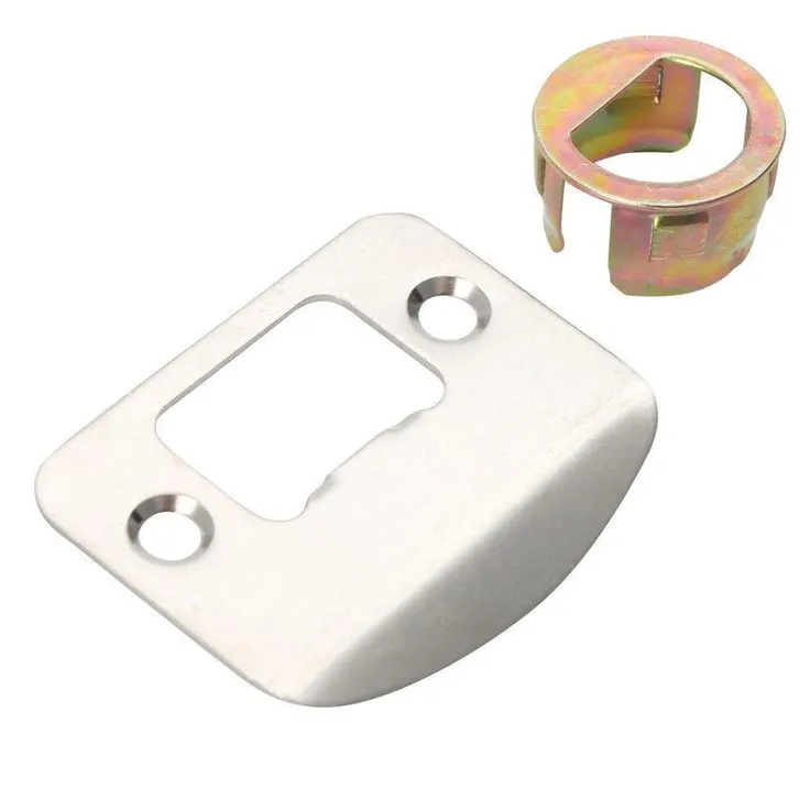 Westwood Satin Nickel Hall and Closet Door Lever with Round Rose (4-Pack), photo 5 of 7