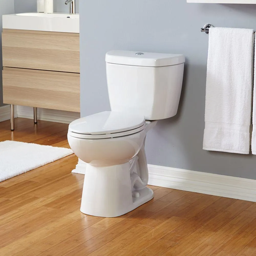 2-Piece Stealth 0.8 GPF Ultra-High-Efficiency Single Flush Elongated Toilet in White, Seat Included (3-Pack), photo 7 of 14