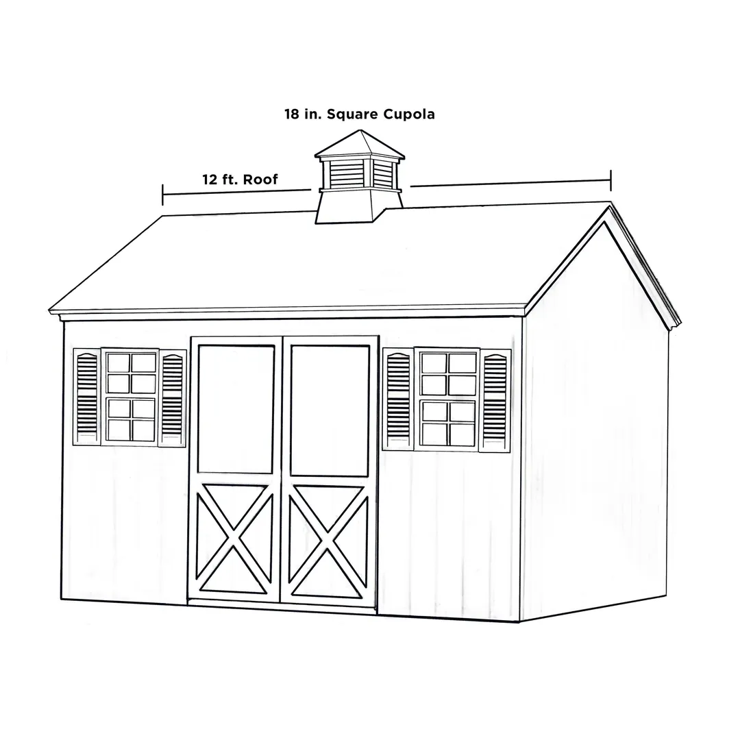 Good Directions Coventry Cupola with Copper Eagle Weathervane, 18-in x 22-in White Vinyl Cupola with 24-Gauge Copper Hip Roof, photo 8 of 8