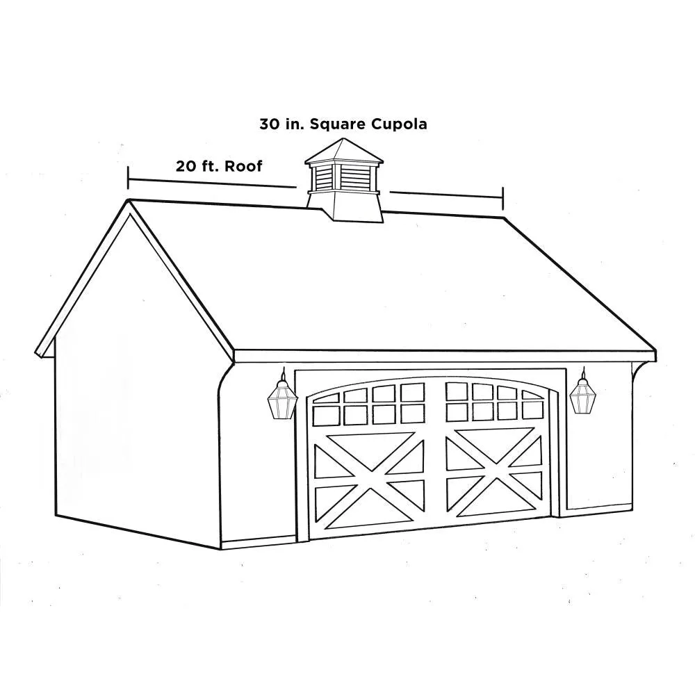 Good Directions Coventry Cupola with Copper Eagle Weathervane, 30-in x 40-in White Vinyl Cupola with 24-Gauge Copper Roof, photo 8 of 8