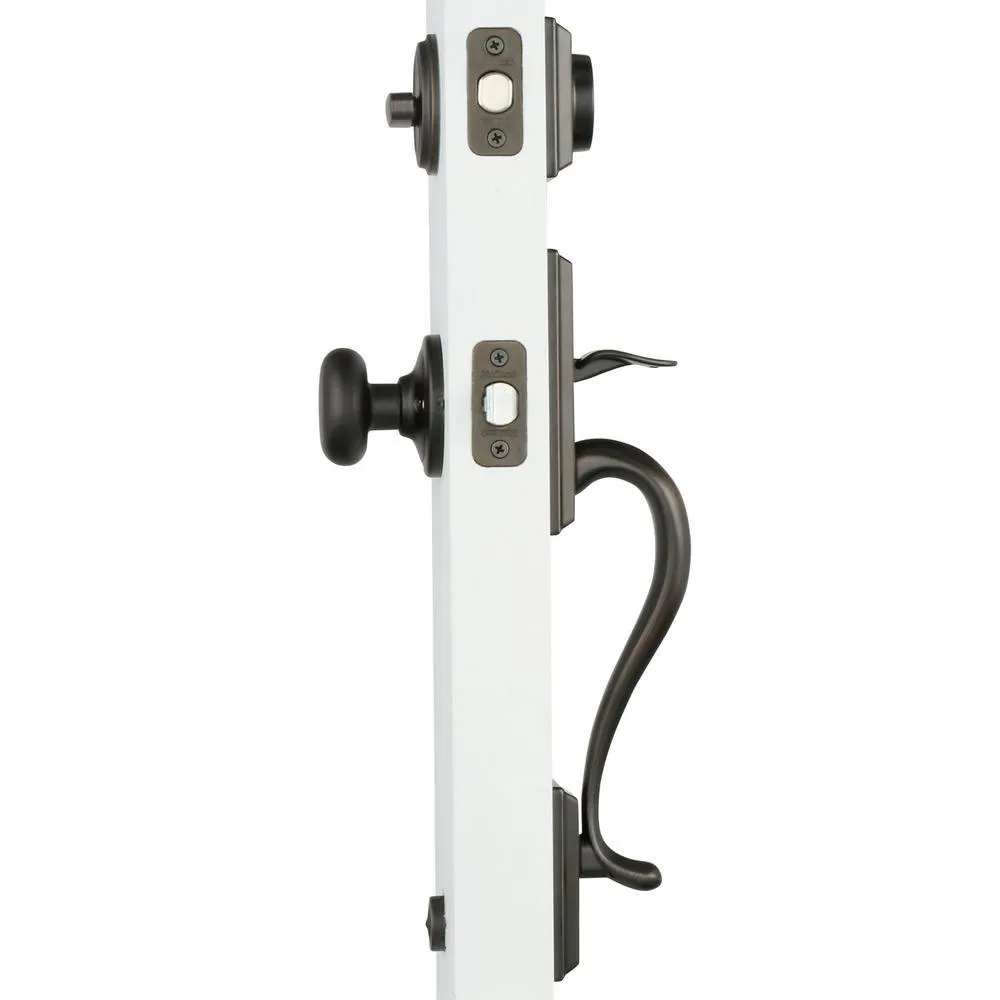 Hawthorne Venetian Bronze Single Cylinder Door Handleset with Juno Door Knob Featuring SmartKey Security, photo 4 of 14