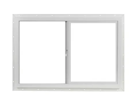 10001 Series 35-1/2 × 23-1/2 × 3 in Jamb Left-operable Vinyl White Sliding Window Half Screen Included