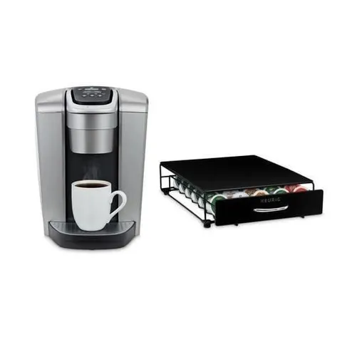 K-Elite Brushed Silver Programmable Single-Serve Coffee Maker