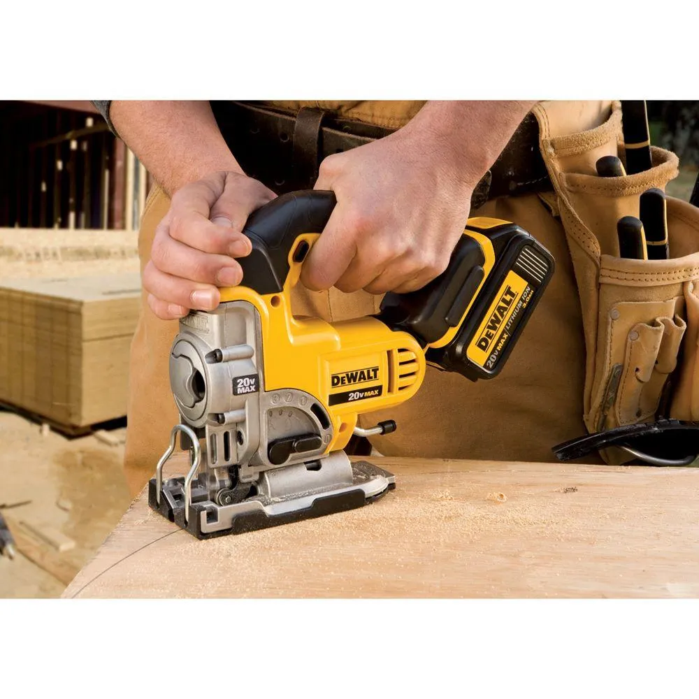 DEWALT 20-Volt MAX Li-Ion Cordless Jig Saw (Tool-Only) with Bonus General Purpose T-Shank Jig Saw Blade Set with Case (10-Pack), photo 13 of 14