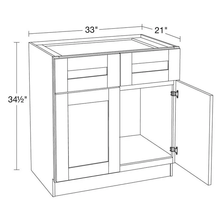 Home Decorators Collection Washington Vessel Blue Plywood Shaker Assembled Vanity Sink Base Kitchen Cabinet Sft Cls 33 in W x 21 in D x 34.5 in H, photo 4 of 6