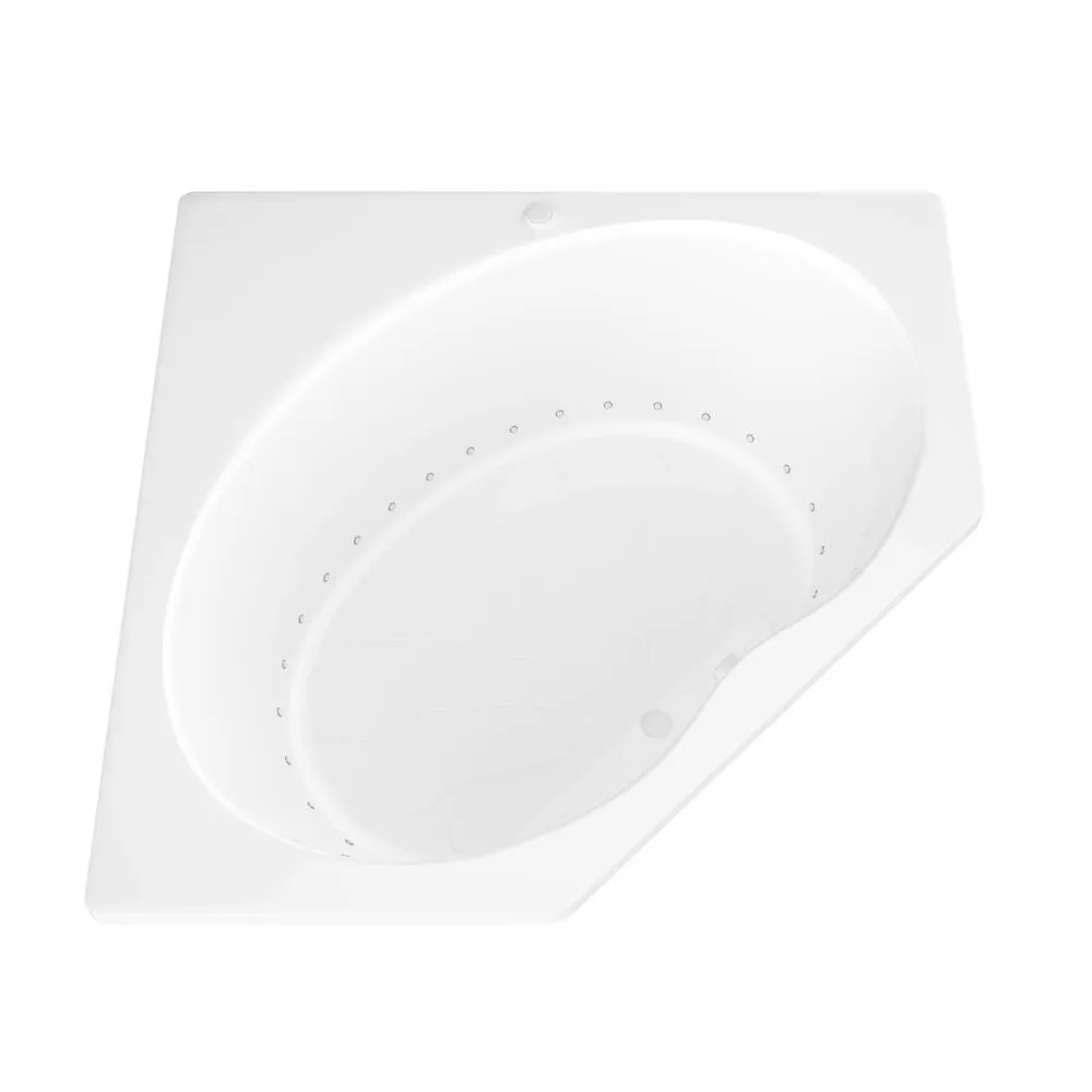 Universal Tubs Carnelian 5 ft. Center Drain Air Bath Tub in White, photo 12 of 20