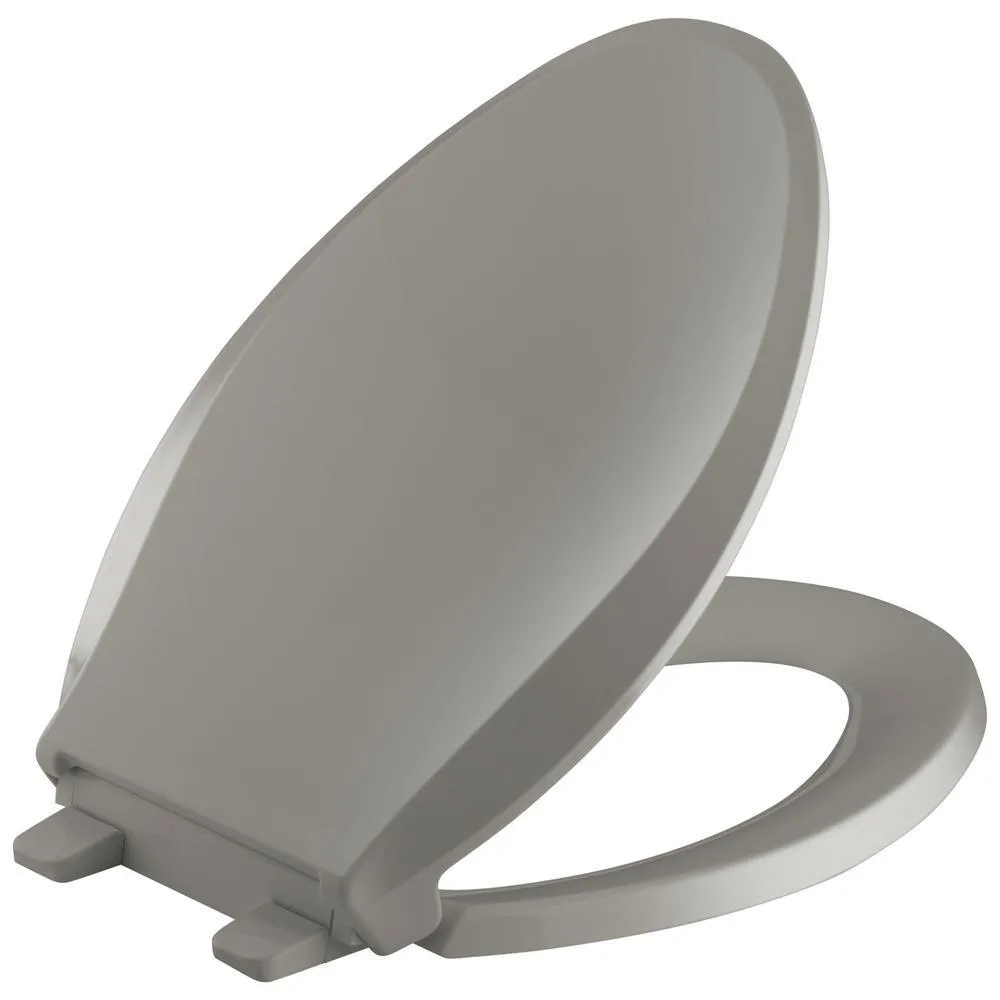 Cachet Quiet-Close Elongated Closed Front Toilet Seat with Grip-Tight Bumpers in White, photo 16 of 22
