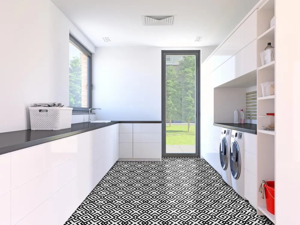 Achim Geometric 0.07-mil x 12-in W Peel and Stick Stone look Vinyl Tile Flooring ( 20-sq ft Carton ), photo 2 of 8