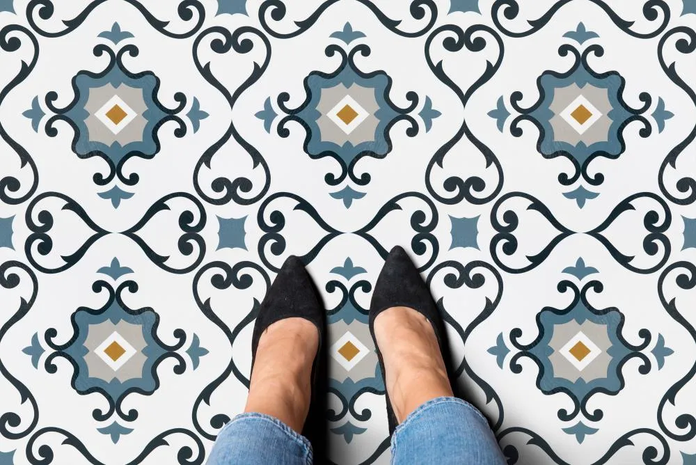 Achim Slate 0.07-mil x 12-in W Peel and Stick Stone look Vinyl Tile Flooring ( 10-sq ft Carton ), photo 3 of 9