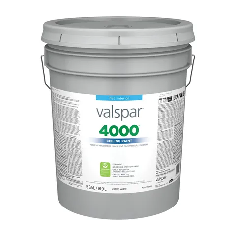 4000 Flat White Interior Ceiling Paint, 5-Gallon