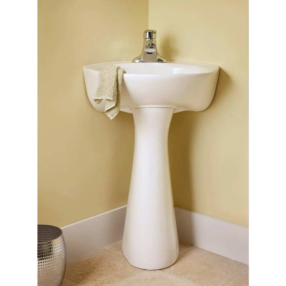 Cornice Vitreous China Pedestal Combo Bathroom Sink in White, photo 2 of 4