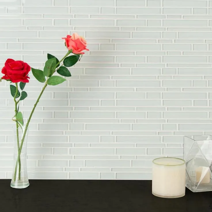 MSI Ice Interlocking 12 in. x 12 in. x 8 mm Glass Mesh-Mounted Mosaic Tile (10 sq. ft./case), photo 2 of 11