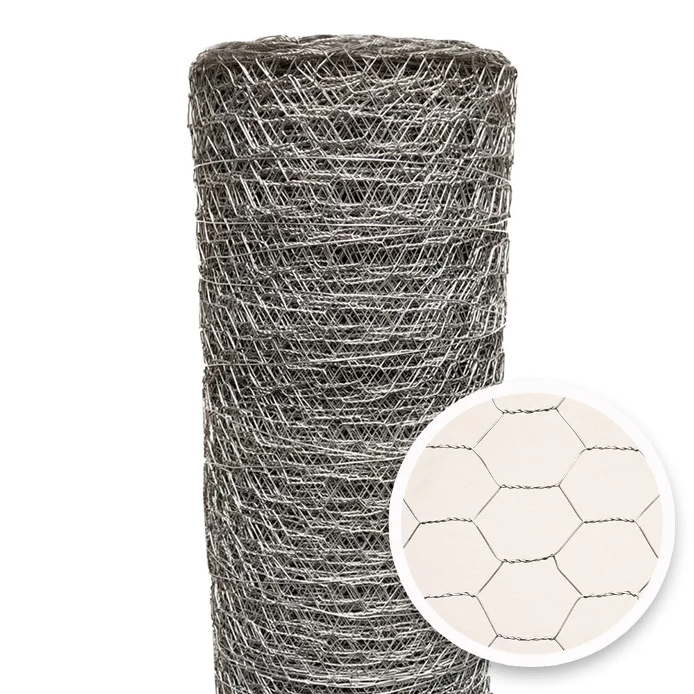 Acorn International Galvanized Steel Chicken Wire Fencing - 150ft x 3ft, photo 3 of 7