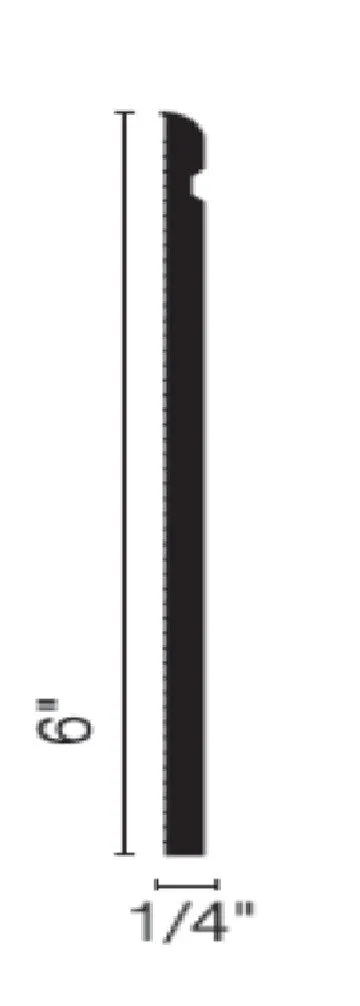 Flexco Escalate Base Sculpture Arctic White 0.25-in T x 6-in W x 96-in L Vinyl Wall Base, photo 4 of 6