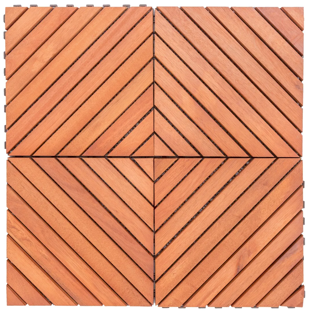 VIFAH 11-in W x 11-in L x 1-in T Vinyl/Plastic Gym Floor Tile (9-sq ft) (10-Pack), photo 2 of 4