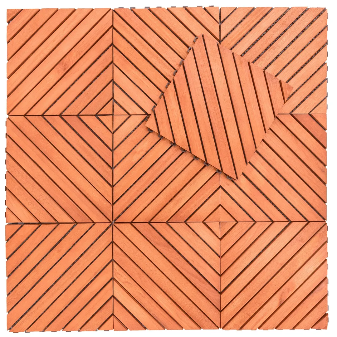 VIFAH 11-in W x 11-in L x 1-in T Vinyl/Plastic Gym Floor Tile (9-sq ft) (10-Pack), photo 3 of 4
