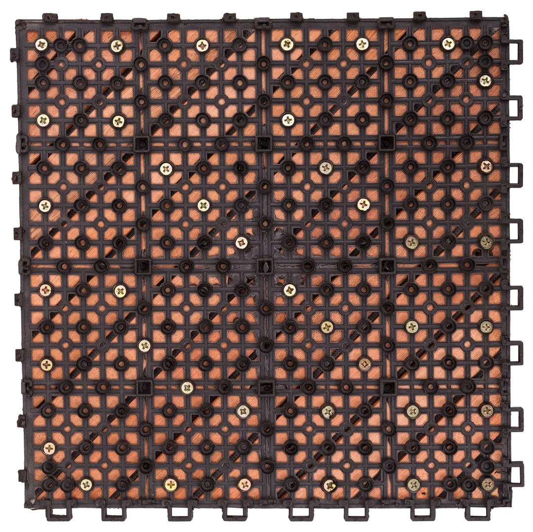 VIFAH 11-in W x 11-in L x 1-in T Vinyl/Plastic Gym Floor Tile (9-sq ft) (10-Pack), photo 4 of 4
