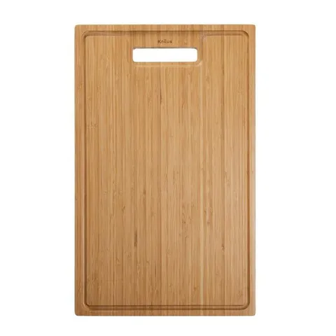 19.5 × 12 in Rectangle Organic Solid Bamboo Cutting Board for Kitchen Sink