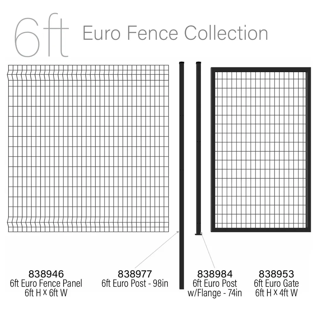 Ironcraft Euro 2-in W Black Powder-coat Steel Decorative Metal Security Universal Fence Post, photo 3 of 12