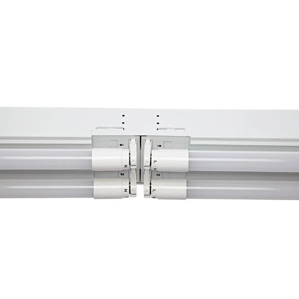 8 ft. 4-Light T8 Industrial LED White Strip Light with 1800 Lumen DLC Flex Tubes 3500K, photo 4 of 6
