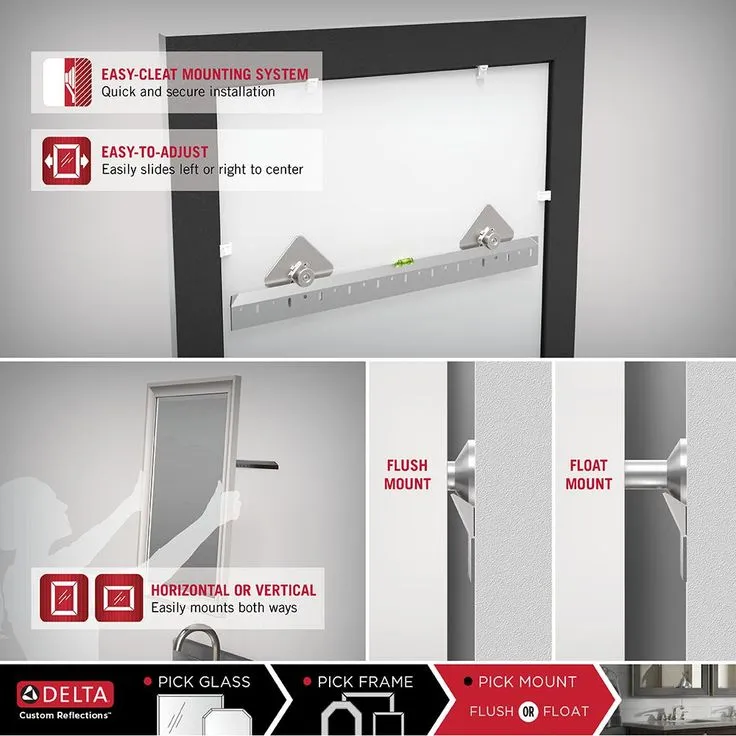 28 in. W x 36 in. H (M1) Framed Rectangular Deluxe Glass Bathroom Vanity Mirror in Matte White, photo 7 of 12