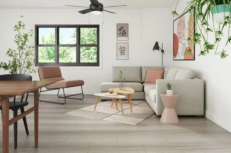 Style Selections Santori Stone 4-mil x 12-in W x 24-in L Groutable Water Resistant Peel and Stick Luxury Vinyl Tile Flooring, photo 5 of 7