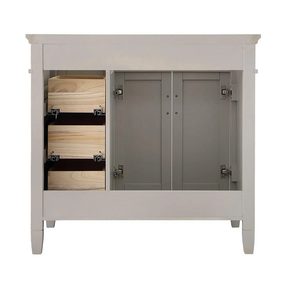 Ashburn 36 in. W x 21.75 in. D Vanity Cabinet in Grey, photo 6 of 25