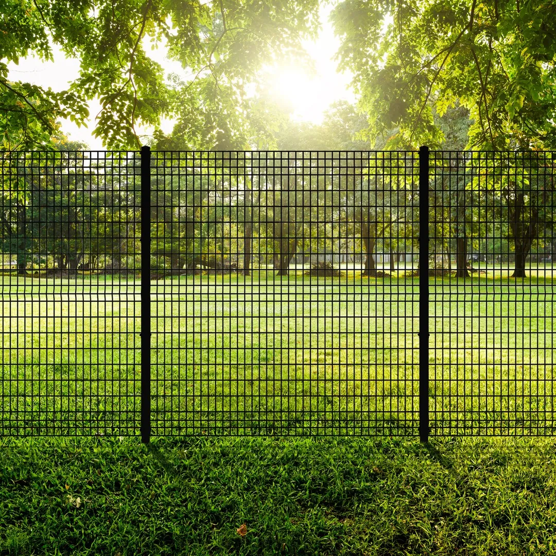 Ironcraft Euro 2-in W Black Powder-coat Steel Decorative Metal Security Universal Fence Post, photo 5 of 12