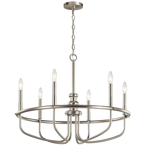 Capitol Hill 6-Light Brushed Nickel Chandelier
