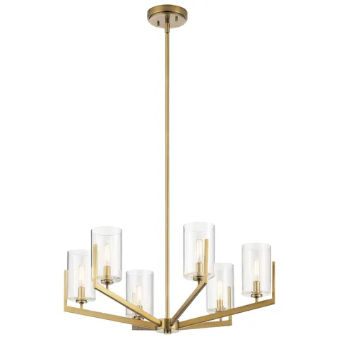Nye 6-Light Brass Chandelier