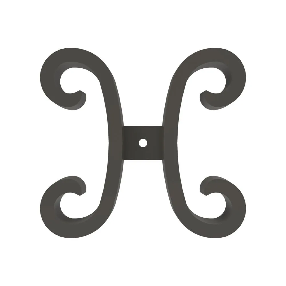 Freedom 0.8-in Pewter Metal Butterfly Scroll For Metal Fence, photo 2 of 2