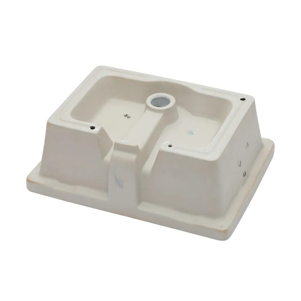 20 in. Undermount Rectangular Porcelain Ceramic Bathroom Sink in White with Overflow Drain, photo 2 of 9