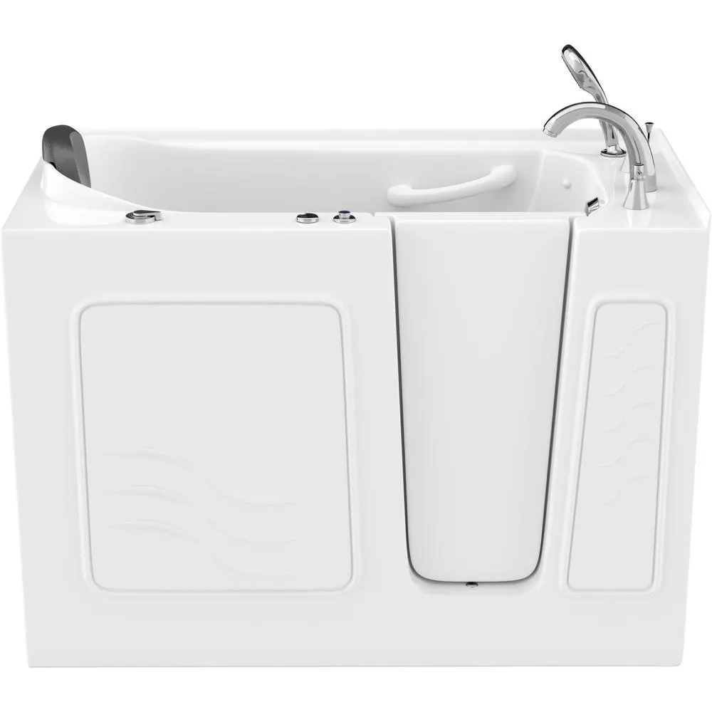 Universal Tubs Safe Premier 52.75 in. x 60 in. x 26 in. Right Drain Walk-in Whirlpool Bathtub in White, photo 8 of 9