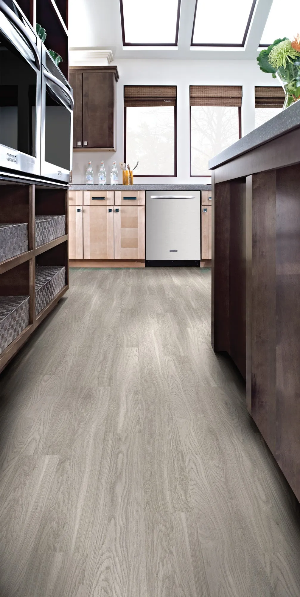 Shaw Triad Timberwolf Gray 12-mil x 7-in W x 48-in L Water Resistant Glue Down Luxury Vinyl Plank Flooring (34.98-sq ft/ Carton), photo 2 of 7