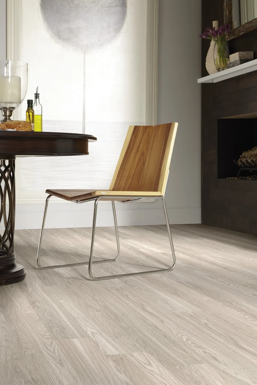 Shaw Triad Timberwolf Gray 12-mil x 7-in W x 48-in L Water Resistant Glue Down Luxury Vinyl Plank Flooring (34.98-sq ft/ Carton), photo 3 of 7