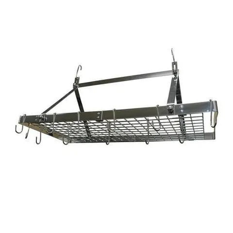 32 × 18.5 in Silver Pot Rack