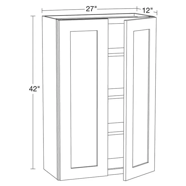 Home Decorators Collection Newport 27 in. W x 12 in. D x 42 in. H Assembled Plywood Wall Kitchen Cabinet in Mythic Blue with Soft Close, photo 5 of 5