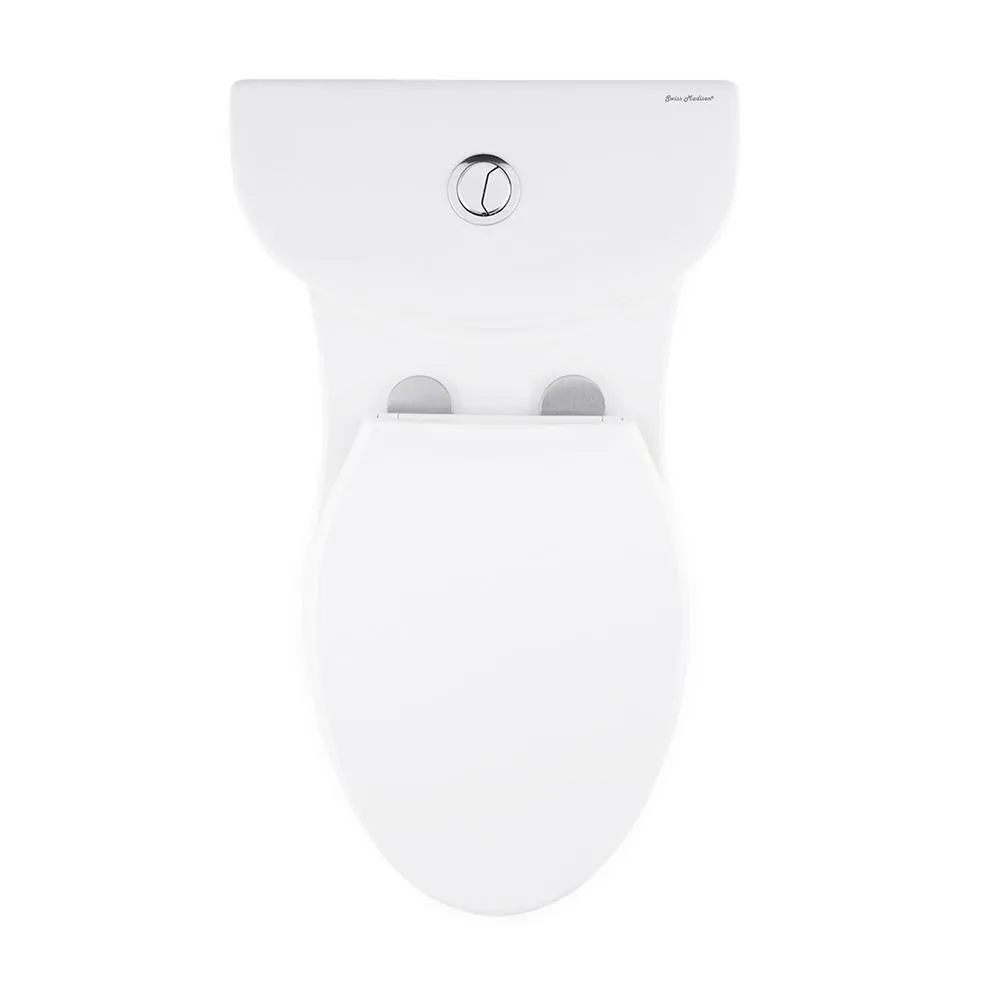 Sublime 1-Piece 0.8/1.28 GPF Dual Flush Elongated Toilet in White, photo 6 of 14