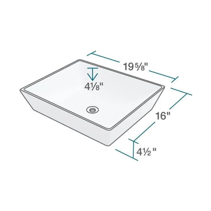 MR Direct Porcelain Vessel Sink in White with 731 Faucet and Pop-Up Drain in Brushed Nickel, photo 3 of 8