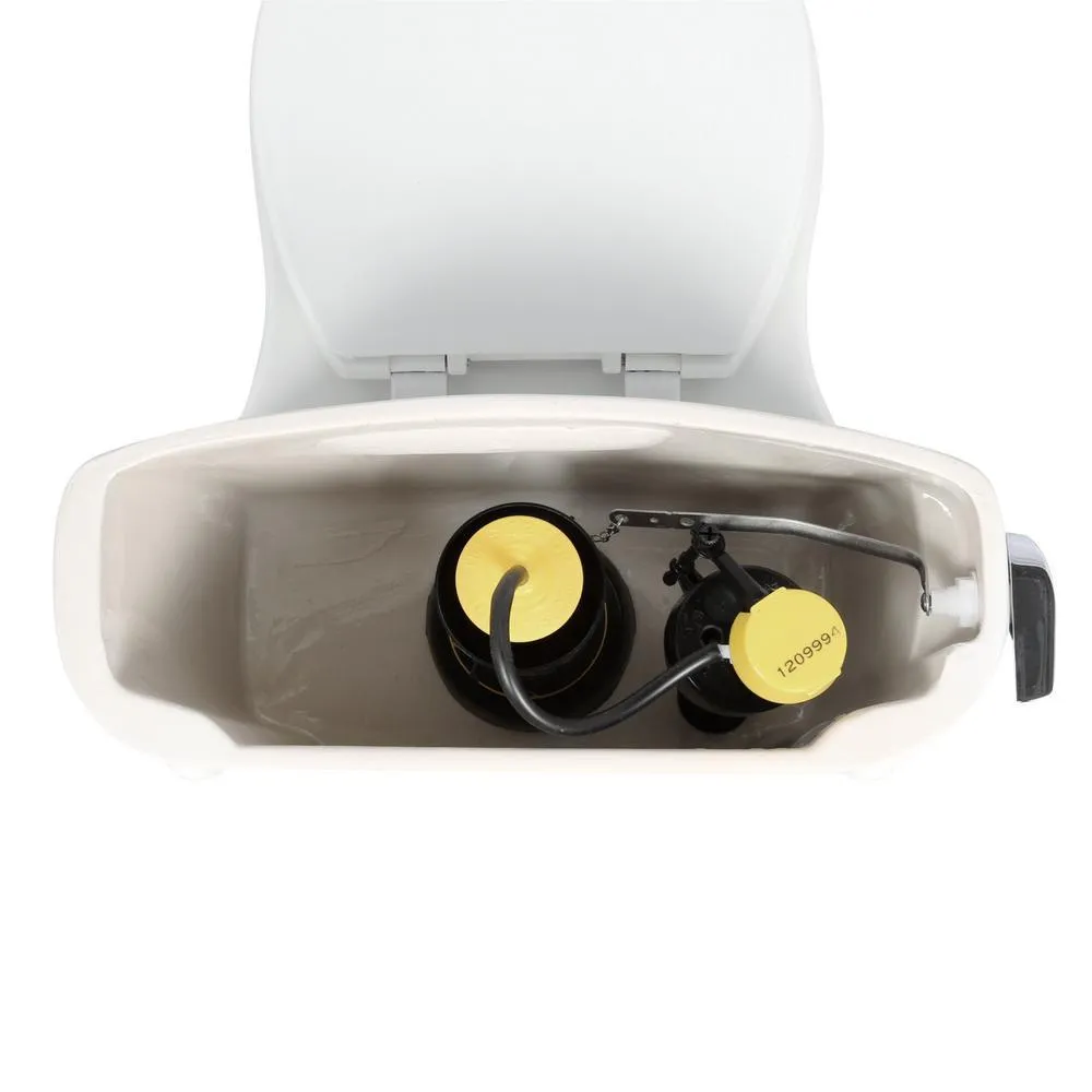 Santa Rosa Comfort Height 1-Piece 1.28 GPF Single Flush Compact Elongated Toilet with AquaPiston Flush in White, photo 10 of 21