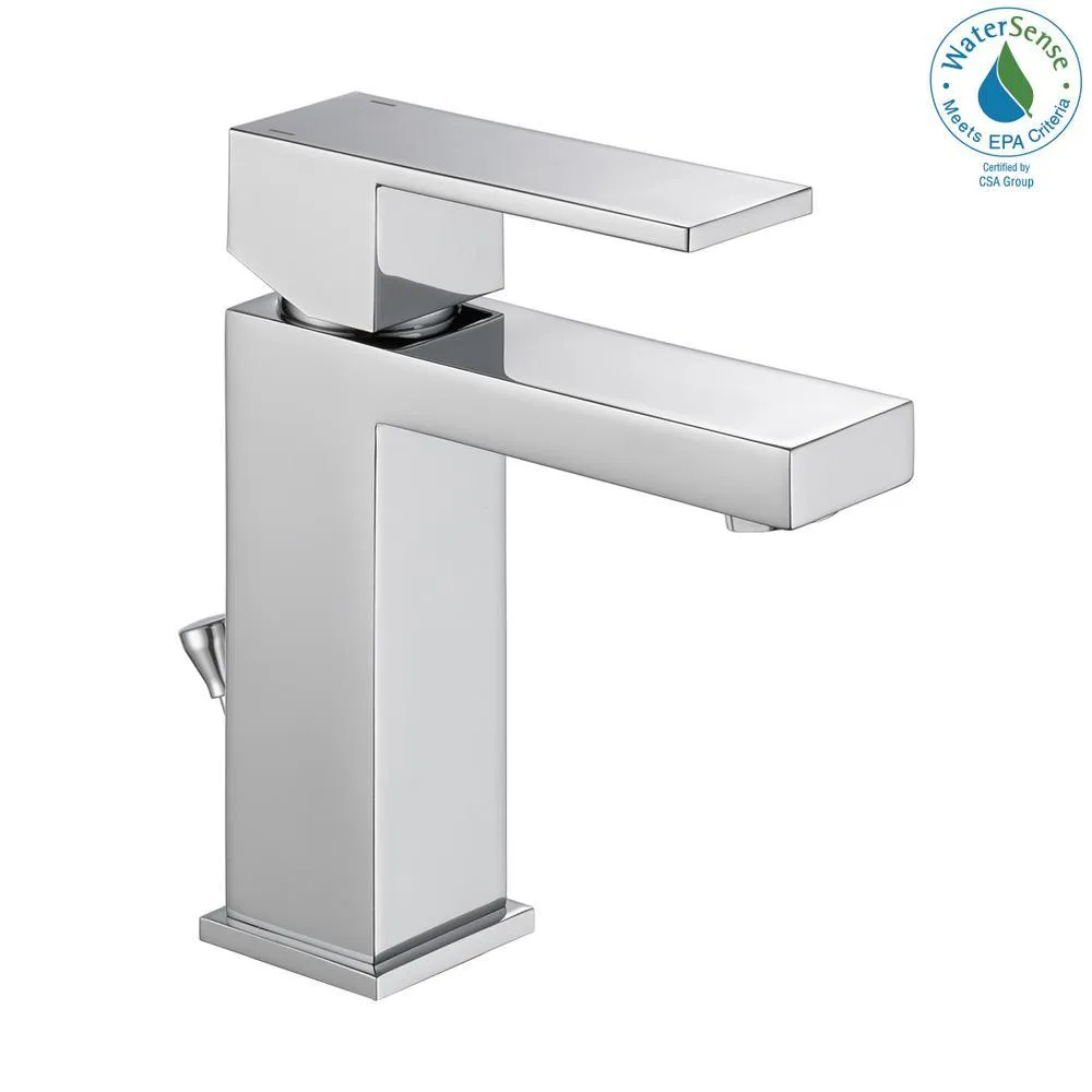 Modern Single Hole Single-Handle Bathroom Faucet in Chrome, photo 6 of 7