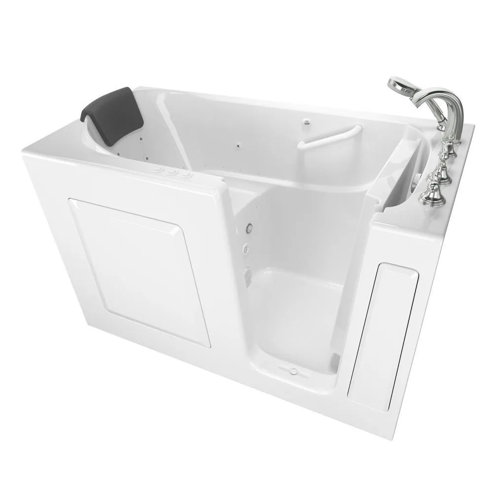 American Standard Gelcoat Premium Series 60 in. Left-Hand Walk-In Whirlpool and Air Bathtub in White, photo 14 of 22