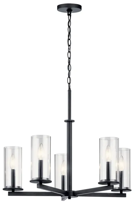 Crosby 5-Light Black Chandelier