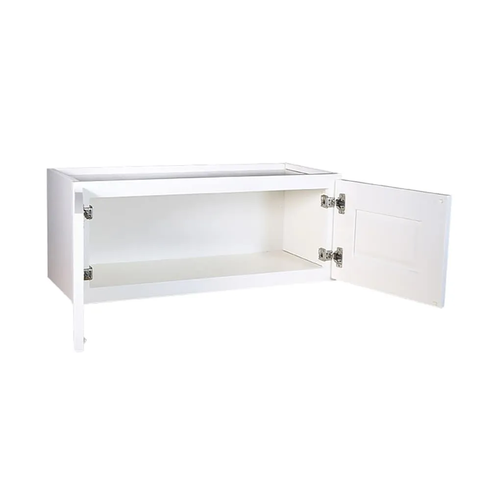 Design House Brookings 33-in W x 12-in H x 12-in D White Maple Wall Ready To Assemble Plywood Cabinet (Recessed Panel Shaker Door Style), photo 6 of 20