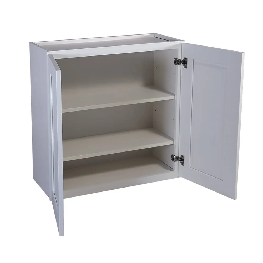 Design House Brookings 30-in W x 24-in H x 12-in D White Maple Wall Ready To Assemble Plywood Cabinet (Recessed Panel Shaker Door Style), photo 6 of 20