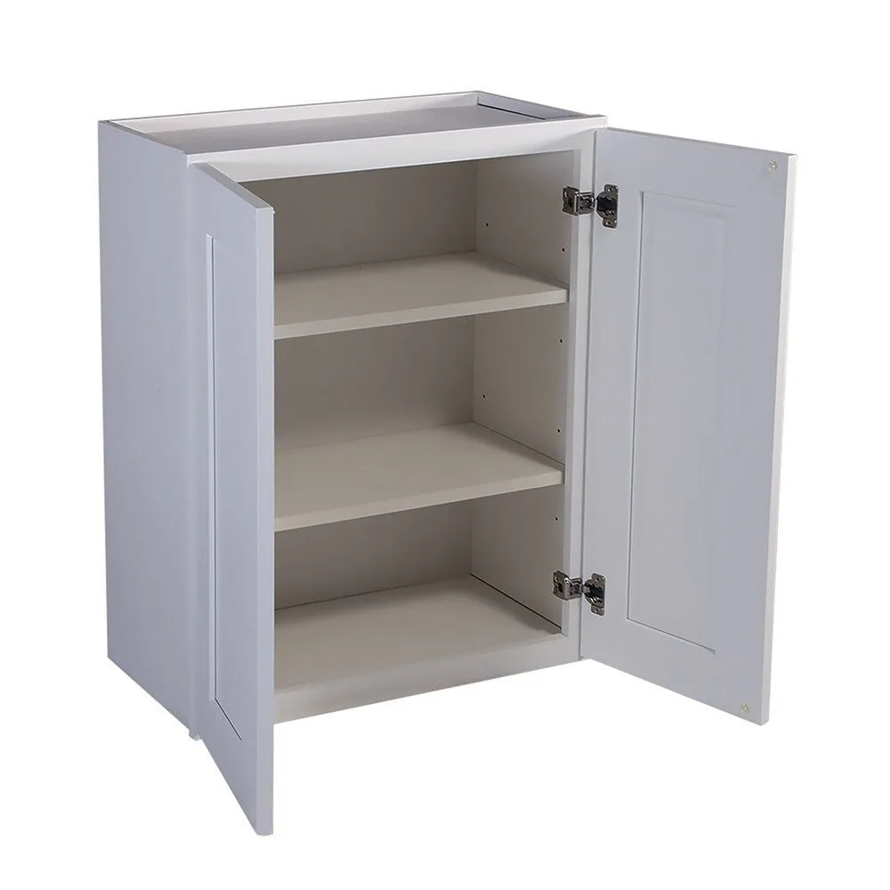 Design House Brookings 24-in W x 30-in H x 12-in D White Maple Wall Fully Assembled Plywood Cabinet (Recessed Panel Shaker Door Style), photo 2 of 15