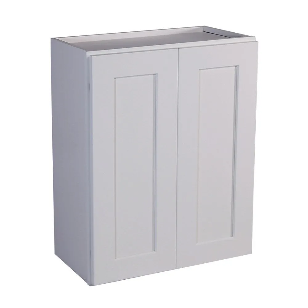 Design House Brookings 24-in W x 30-in H x 12-in D White Maple Wall Fully Assembled Plywood Cabinet (Recessed Panel Shaker Door Style), photo 4 of 15