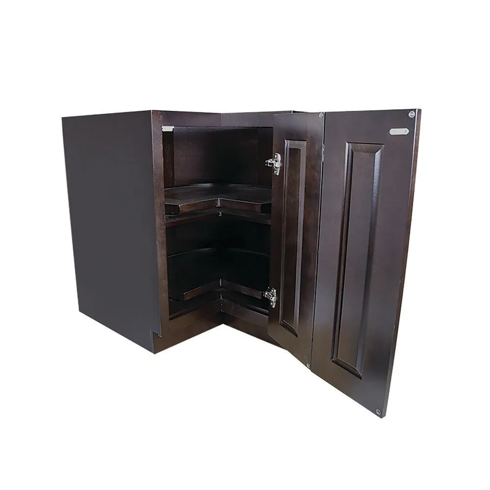 Design House Brookings 36-in W x 34.5-in H x 24-in D Espresso Maple Lazy Susan Corner Base Ready To Assemble Plywood Cabinet (Recessed Panel Shaker Style), photo 6 of 20